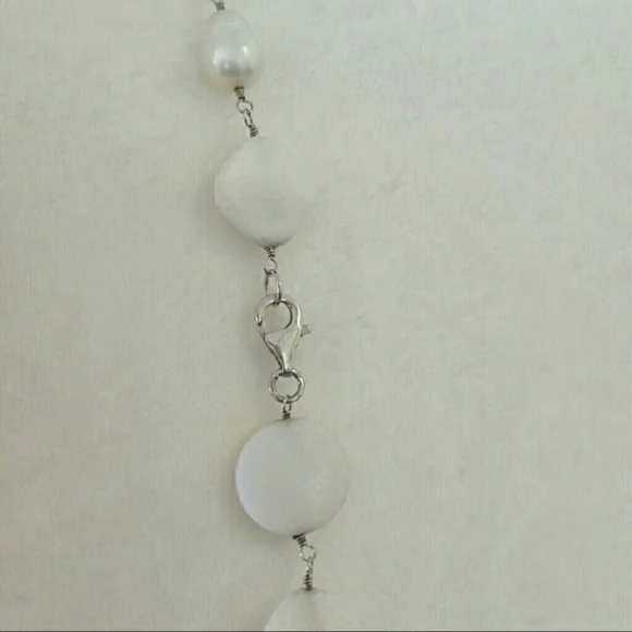 โจ๐ MOP Mother of Pearl Crystal Shell Long Necklace - Picture 5 of 5